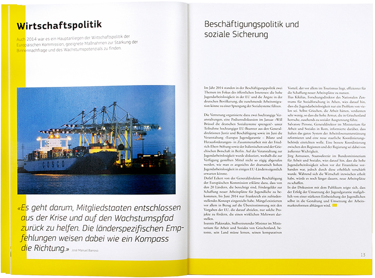 Broschüre der Europäischen Kommission, Vertretung in Deutschland - Booth Design Unit, Grafikdesign aus Berlin