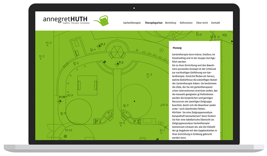 Grafikdesign-Berlin-Booth-Design-Unit-Website für Gartentherapeutin Annegret Huth - von Booth Design Unit, Webdesign aus Berlin